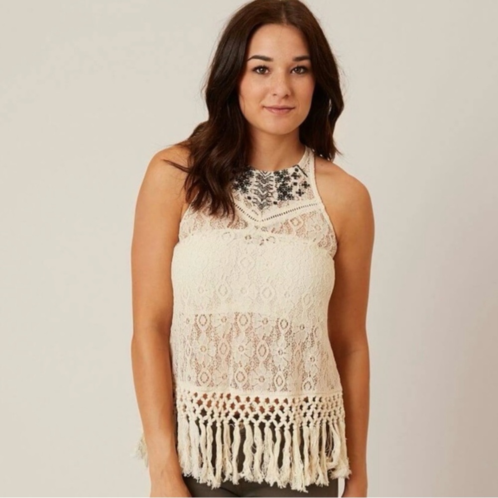 Taylor & Sage Cream Lace Top - Picture 1 of 5